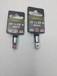 Lot Of 2 Masterhand 1/4"F X 3/8"M Square Drive Size Socket Wrench Adapter. Fixed Price $6.99.