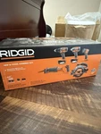 Ridgid 18V Cordless 5-TOOL Combo Kit W/ (2) 4.0 Ah Batteries, Charger & Bag. Fixed Price $450.00.